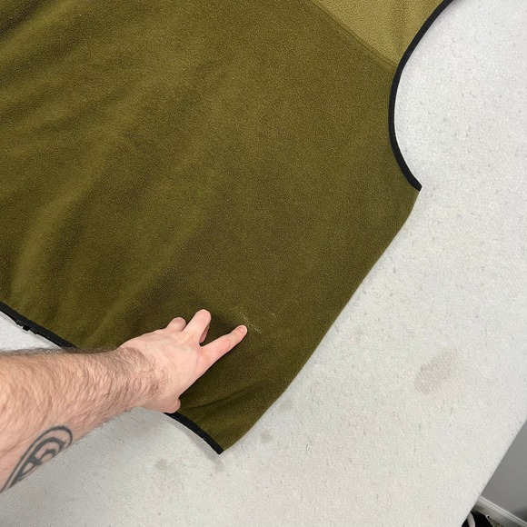 Patagonia Synchilla Fleece Vest Mens XXL Olive Green Full Zip Gorpcore - Picture 10 of 10